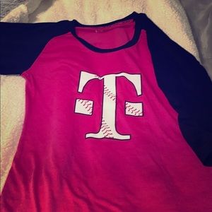 Magenta Baseball T-Mobile shirt ❤️